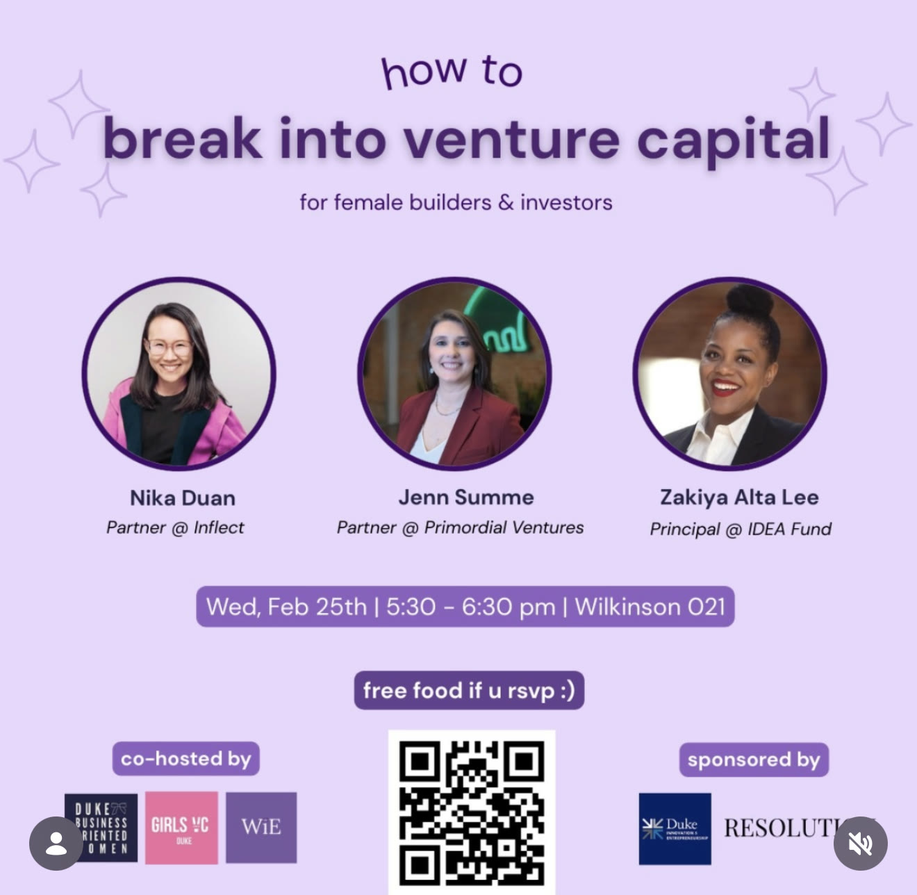 Event poster: How to Break Into Venture Capital